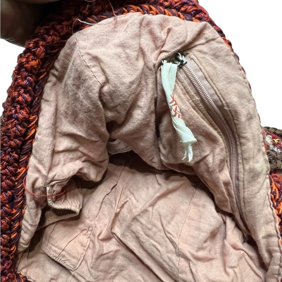 The Sak | Happy & Free Multi-Color Crochet Woven Leather Strap Boho Hobo Bag - Picture 5 of 6